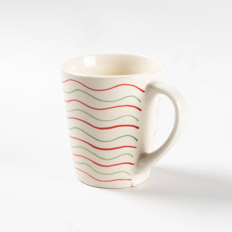 Wave Lines Ceramic Coffee Mug - Eyaas