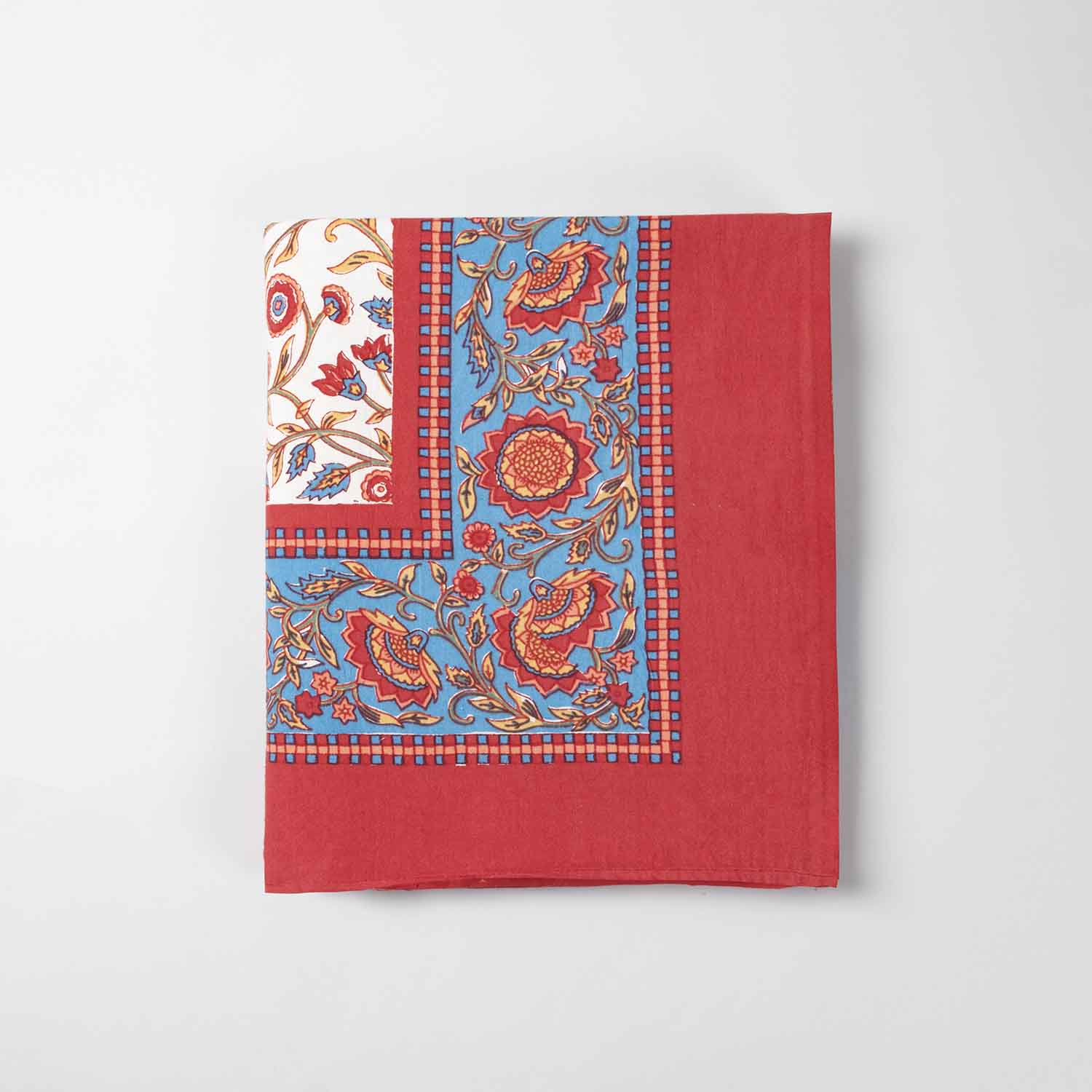 King-size Printed Bedcover With 2 Pillow Cases, Red - Eyaas