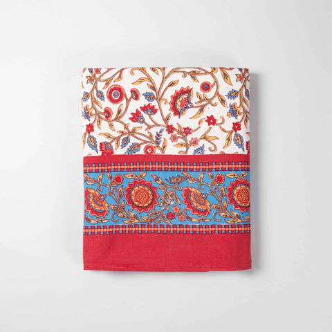 King-size Printed Bedcover With 2 Pillow Cases, Red - Eyaas