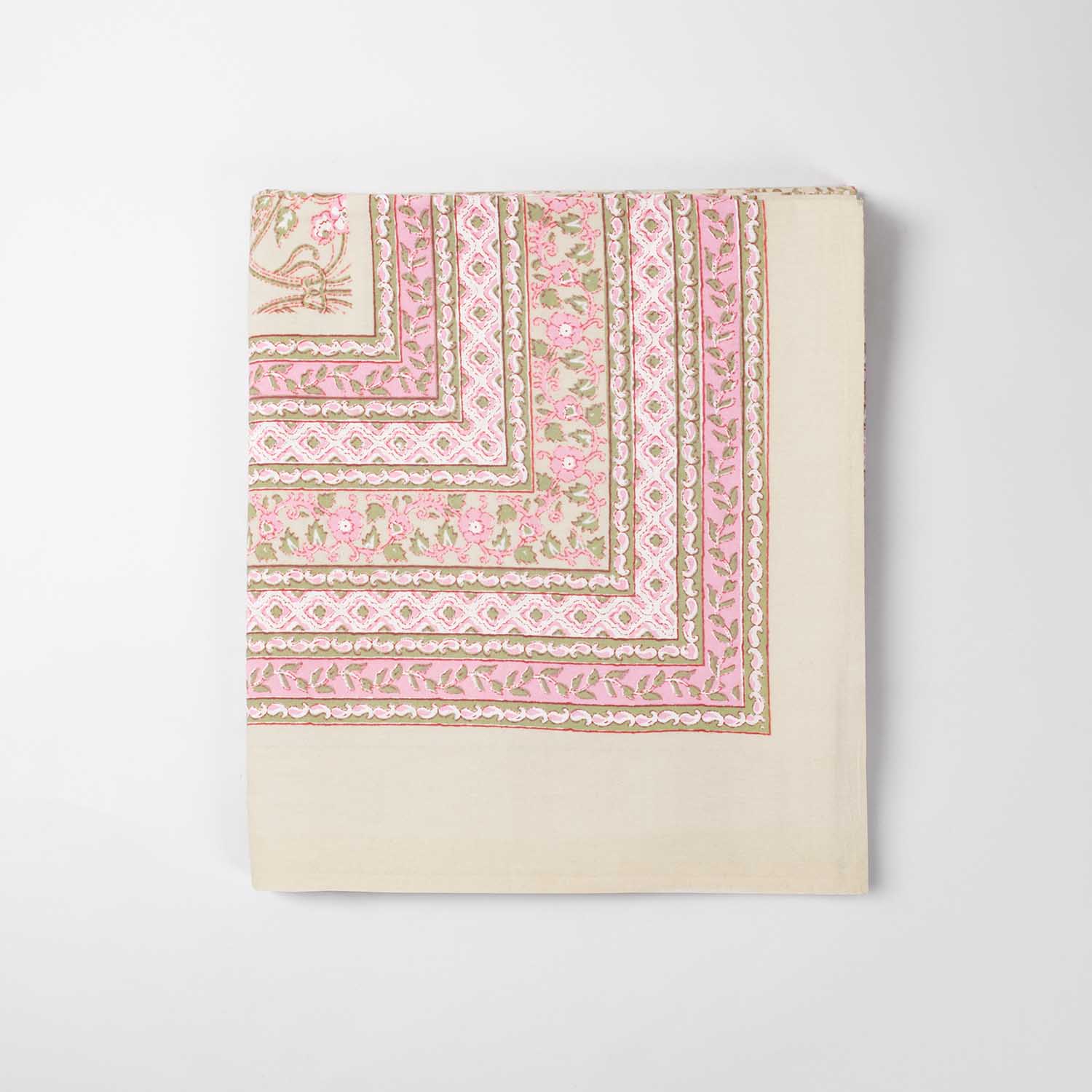 King-size Printed Bedcover With 2 Pillow Cases, Pink - Eyaas