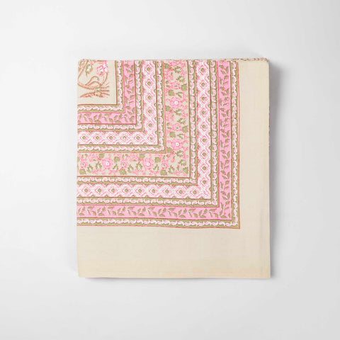 King-size Printed Bedcover With 2 Pillow Cases, Pink - Eyaas