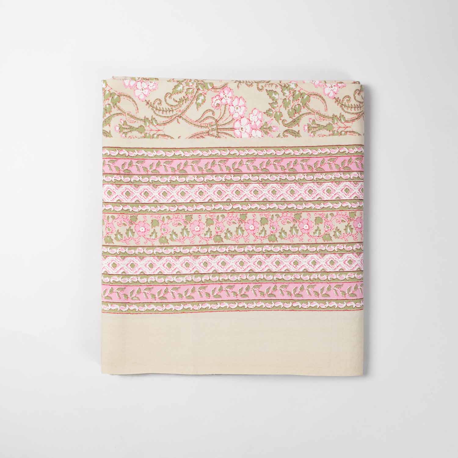 King-size Printed Bedcover With 2 Pillow Cases, Pink - Eyaas