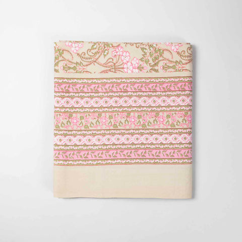 King-size Printed Bedcover With 2 Pillow Cases, Pink - Eyaas