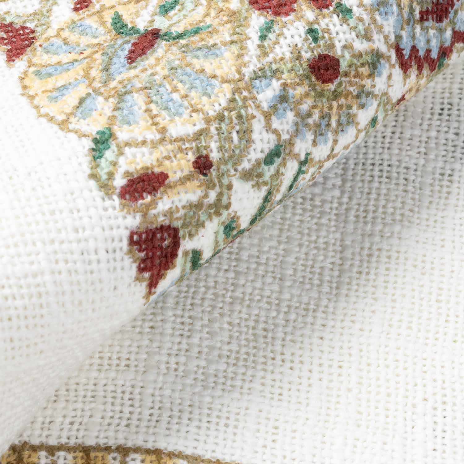 King-size Block Printed Bedcover & Pillow Cases, Multi-Colour - Eyaas