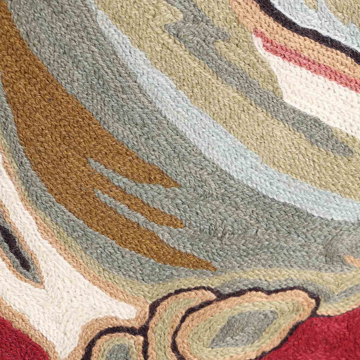 Red & Blue Bird Kashmiri Crewel Embroidery Wall Hanging, 2x3 ft