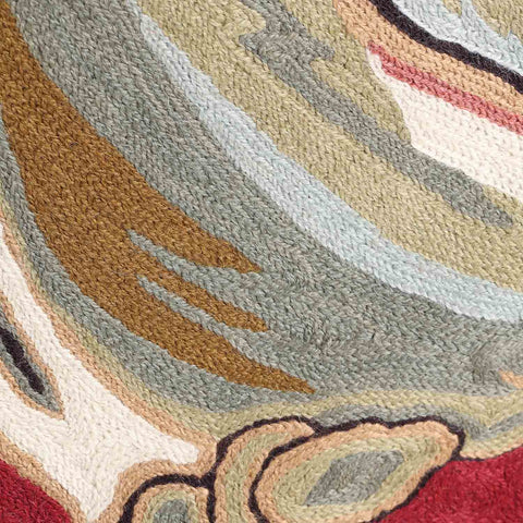 Red & Blue Bird Kashmiri Crewel Embroidery Wall Hanging, 2x3 ft