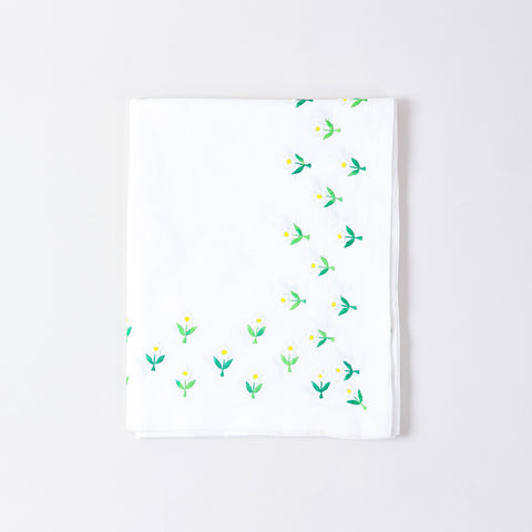 Daisies Embroidered Cutwork Table Cloth
