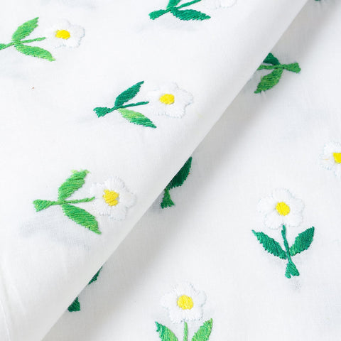 Daisies Embroidered Cutwork Table Cloth