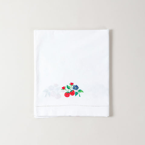 Wild Berries Embroidered Cutwork Table Cloth, 60 x 100