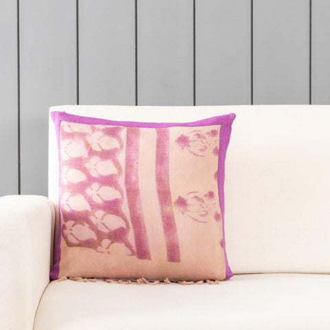 Mango Printed 16x16 Cushion Cover, Purple & Lilac - Eyaas