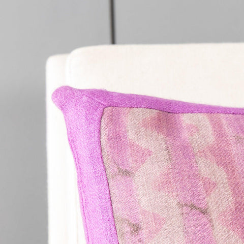 Upcycled & Zigzag 16x16 Cushion Cover, Purple & Lilac - Eyaas