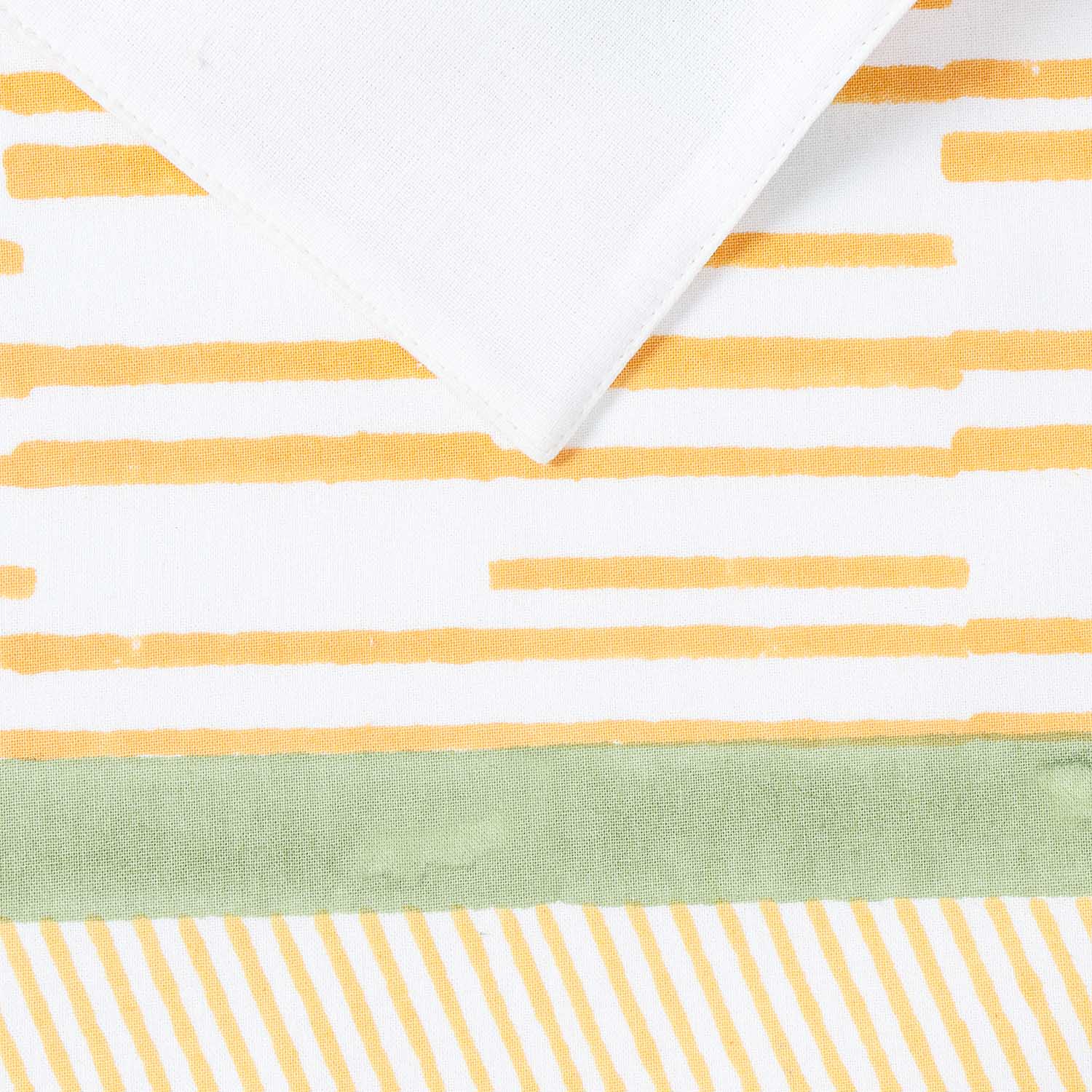 Orange Stripe Block Printed Placemat 13x18 Inches
