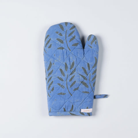 Batik Baking Glove, Sky Blue & Leafy Green - Eyaas