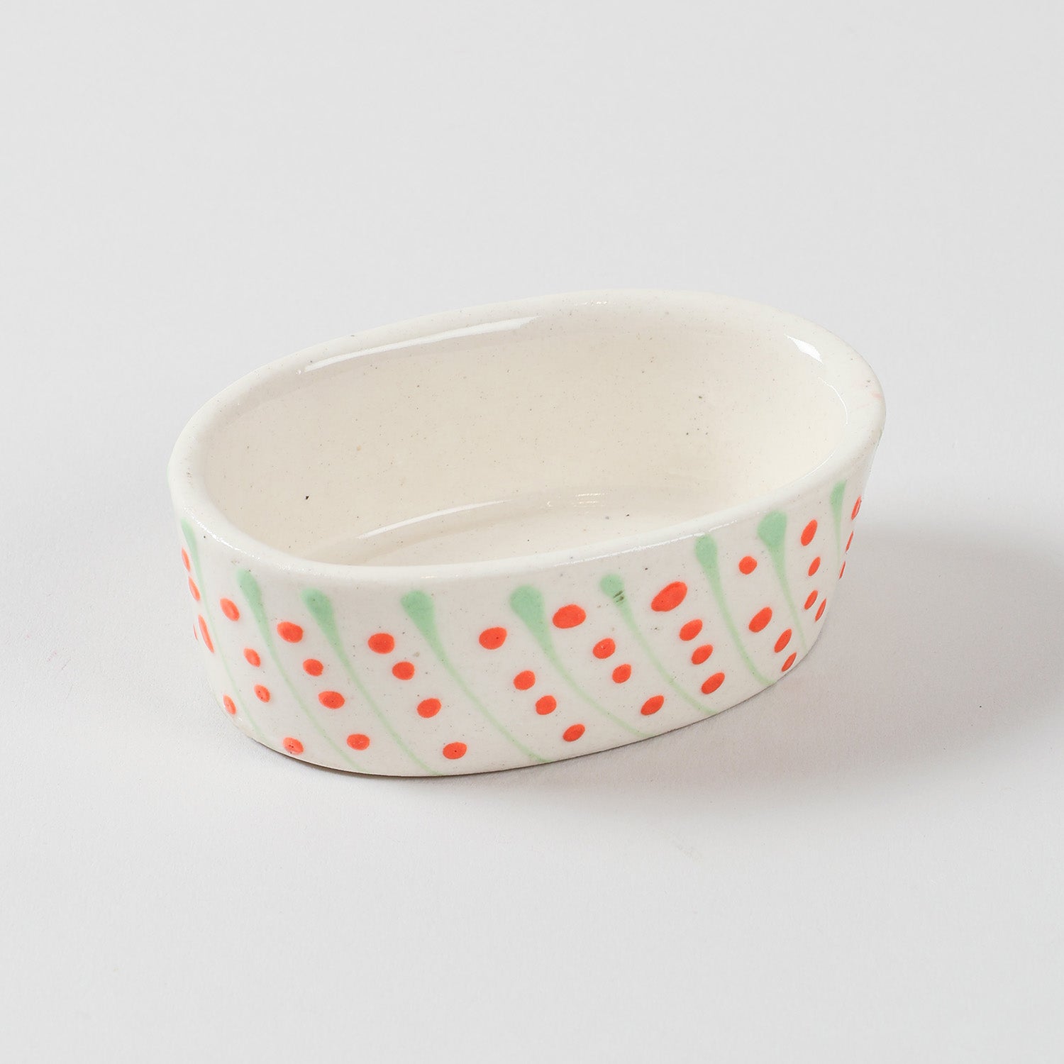 Ceramic Oval Dip Bowls Set of 3 (Multi-Colour)