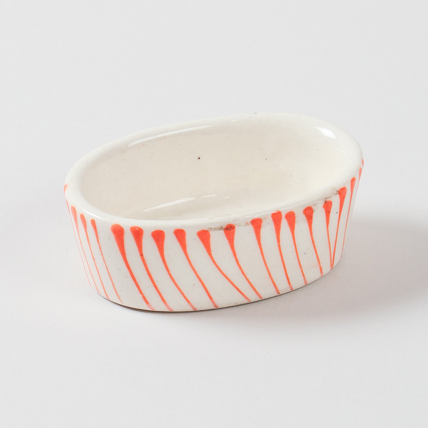 Ceramic Oval Dip Bowls Set of 3 (Multi-Colour)