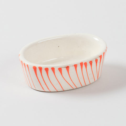 Ceramic Oval Dip Bowls Set of 3 (Multi-Colour)