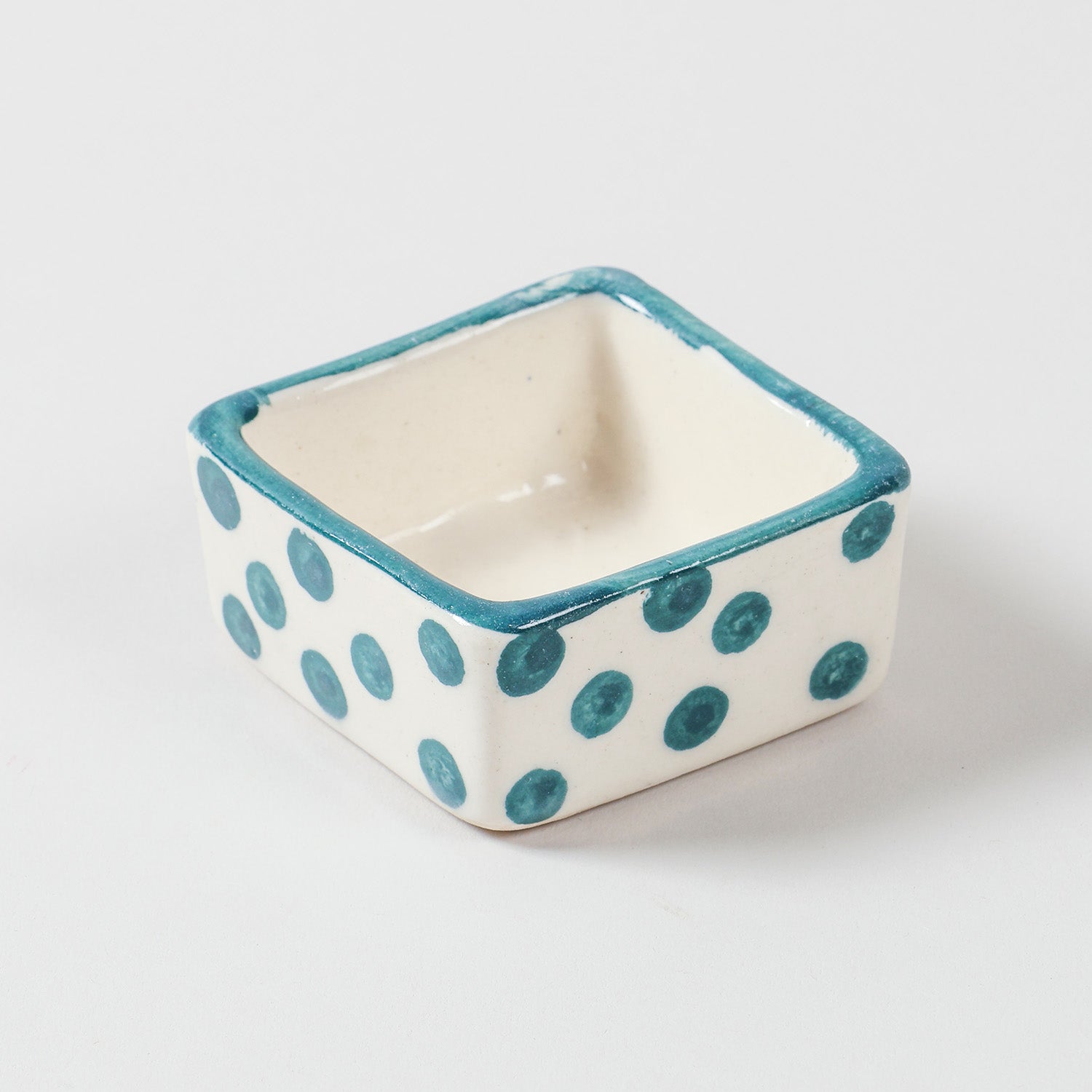 Square Ceramic Dip Bowls Set of 3 (Multi-Colour)