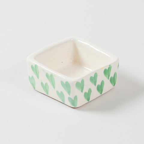 Square Ceramic Dip Bowls Set of 3 (Multi-Colour)