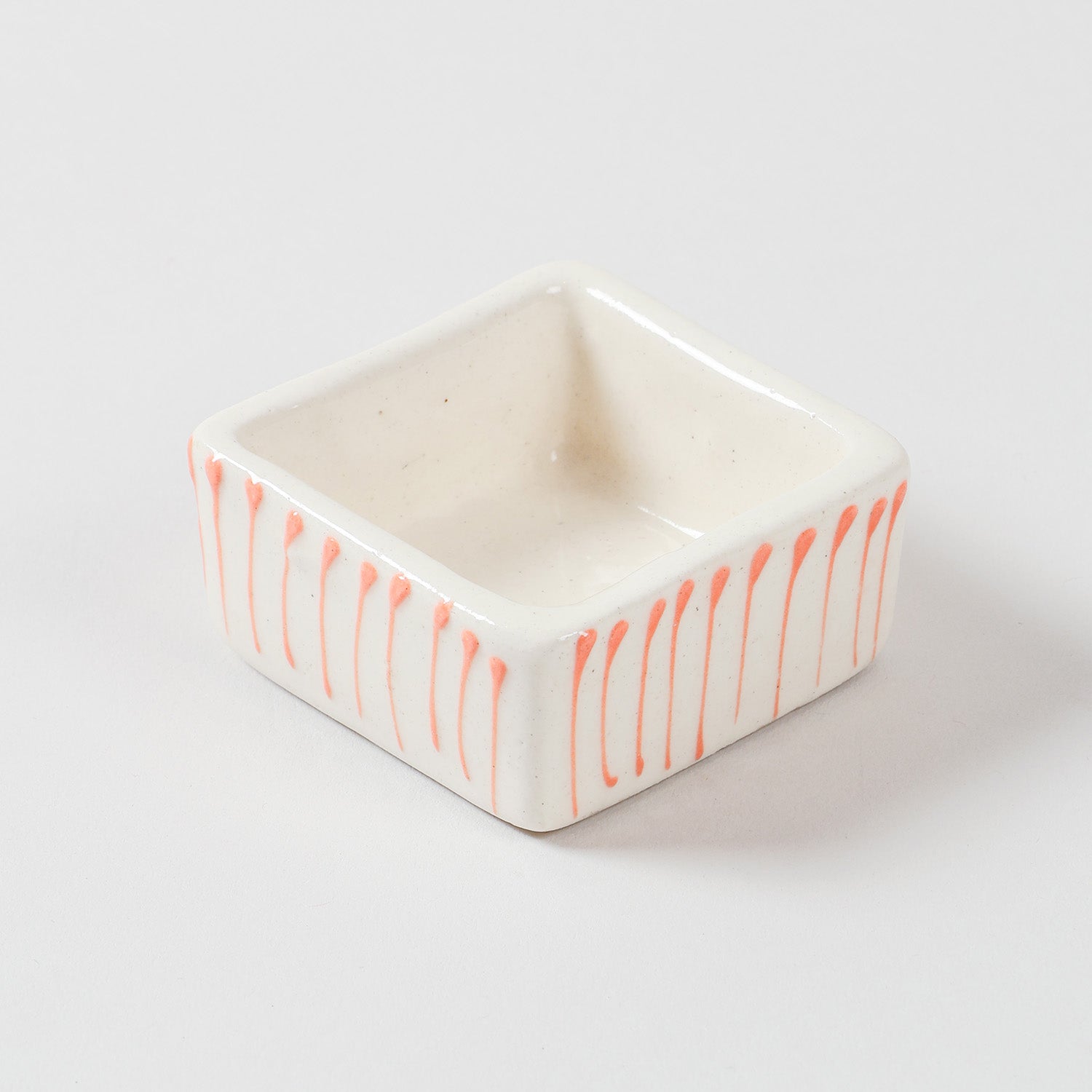 Square Ceramic Dip Bowls Set of 3 (Multi-Colour)