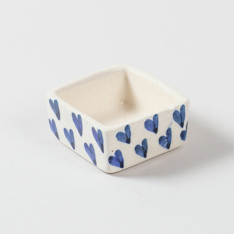 Square Ceramic Dip Bowls Set of 3 (Multi-Colour)