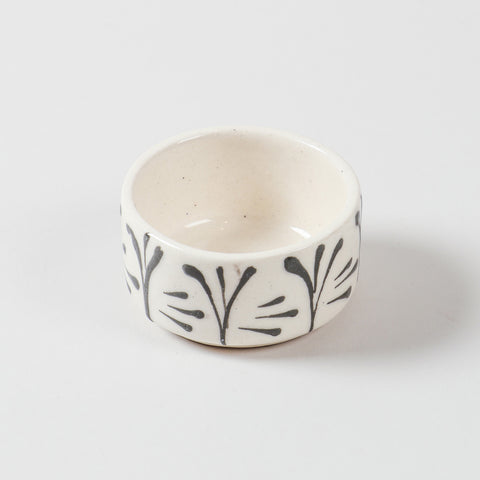 Flat Round Ceramic Dip Bowls Set of 3 (Multi-Colour)