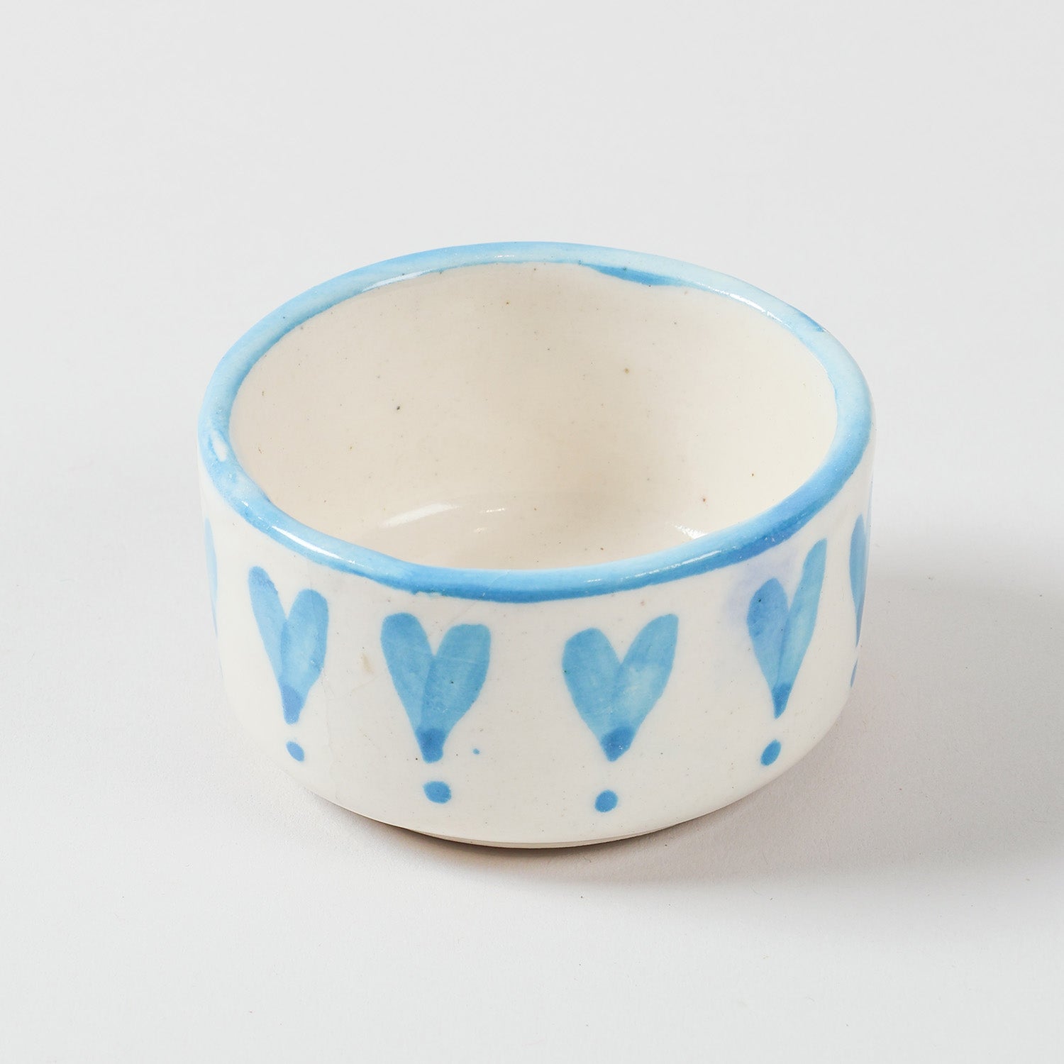 Flat Round Ceramic Dip Bowls Set of 3 (Multi-Colour)