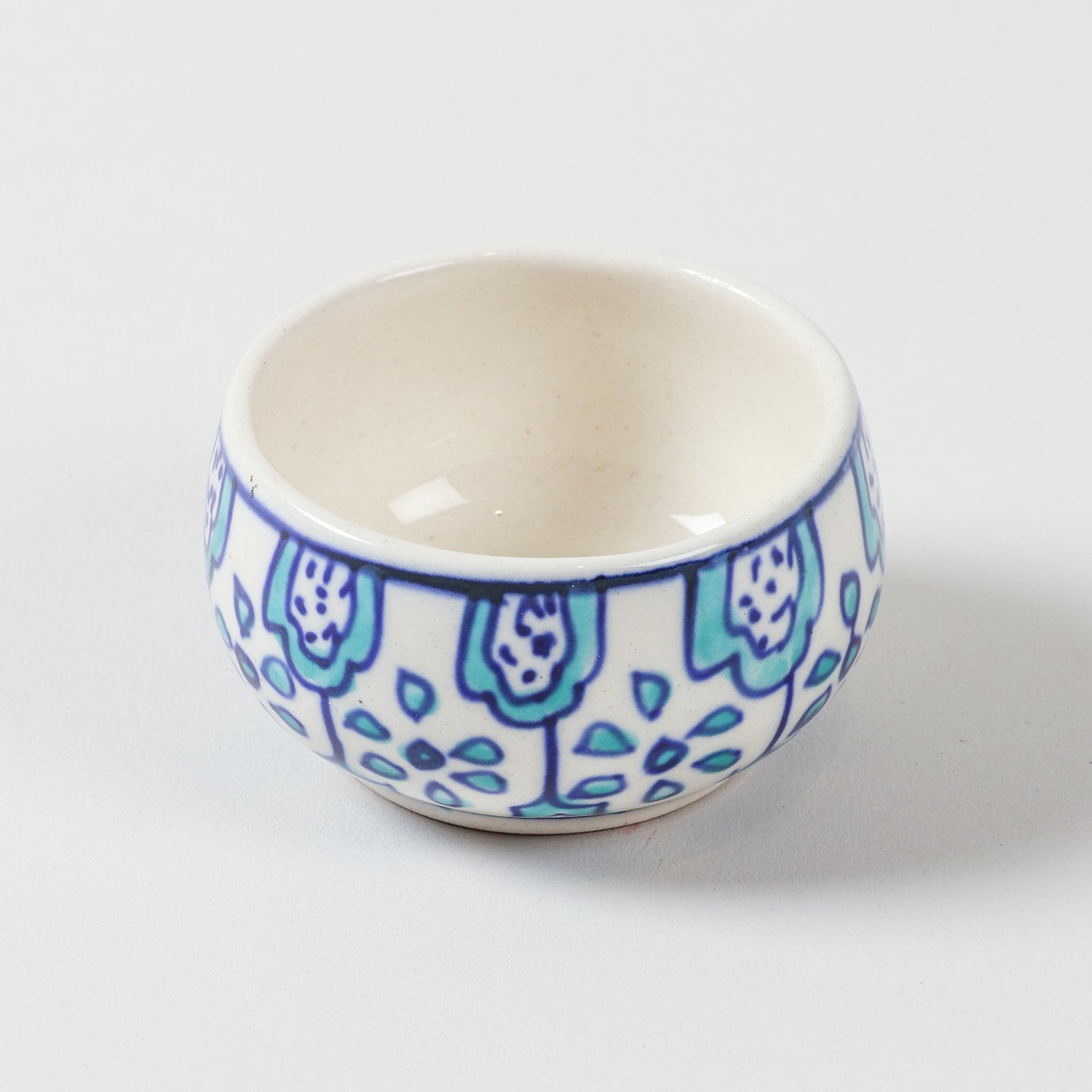 Curved Ceramic Dip Bowls Set of 3 (Multi-Colour)