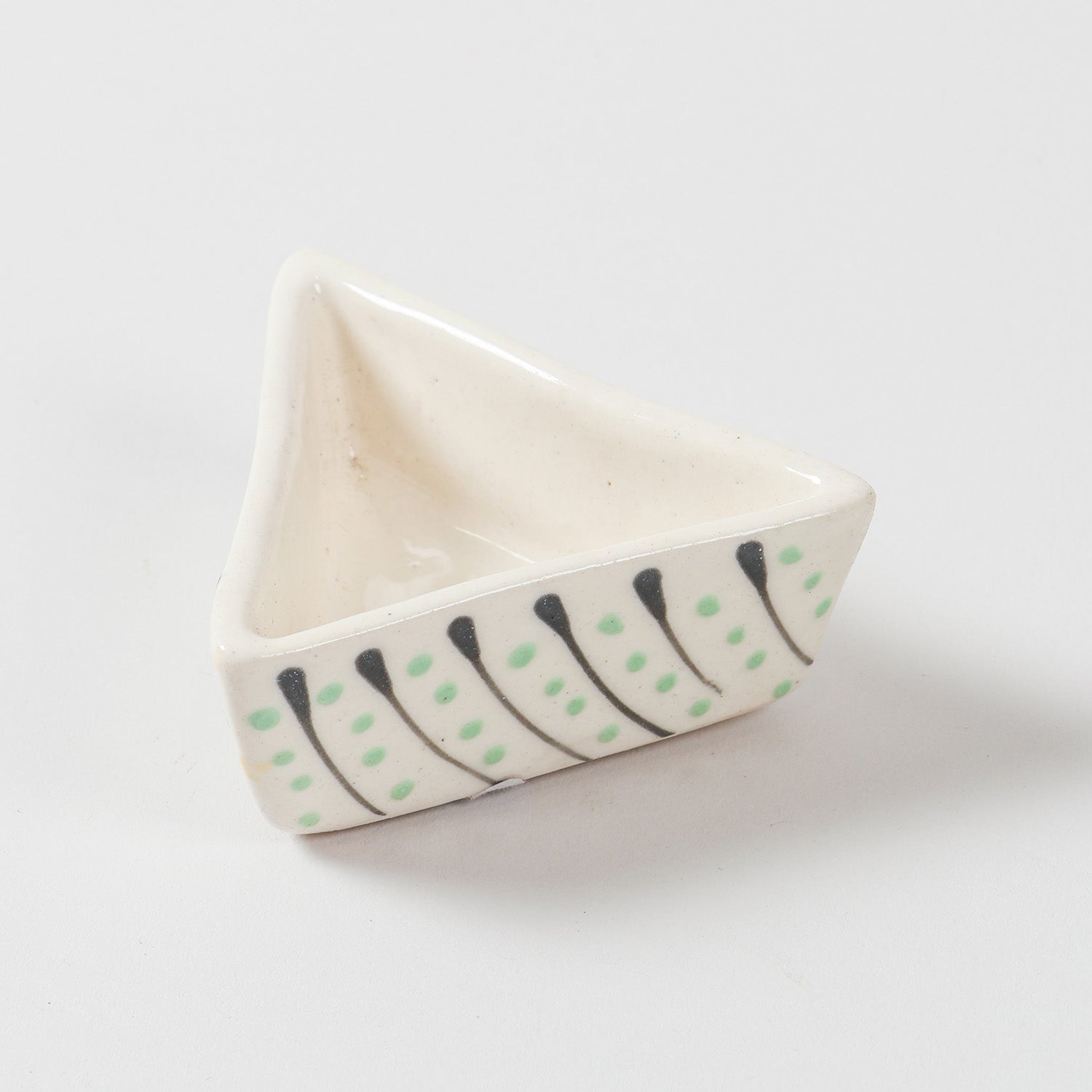 Triangle Ceramic Dip Bowls Set of 3 (Multi-Colour)