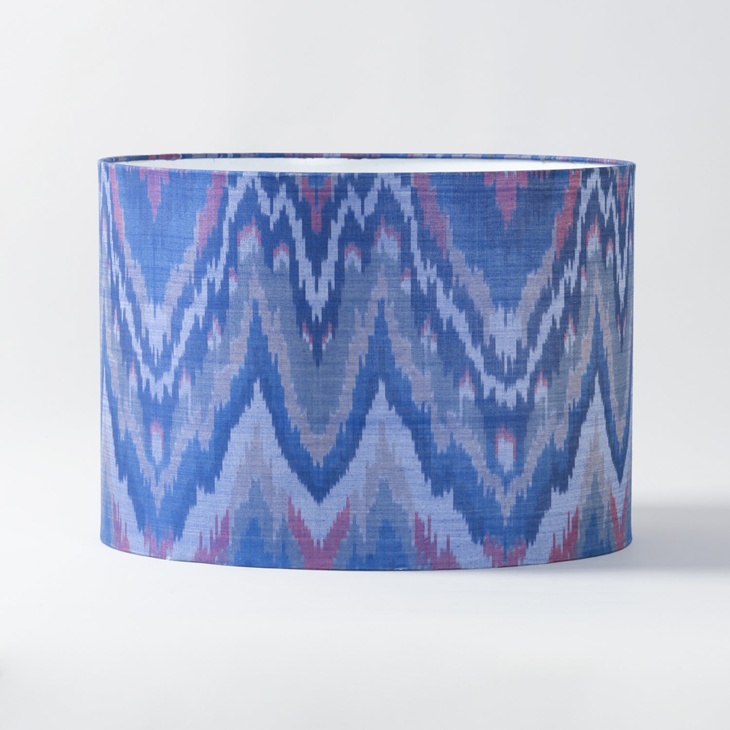 Handwoven Ikat  Pendant Lampshade - Blue
