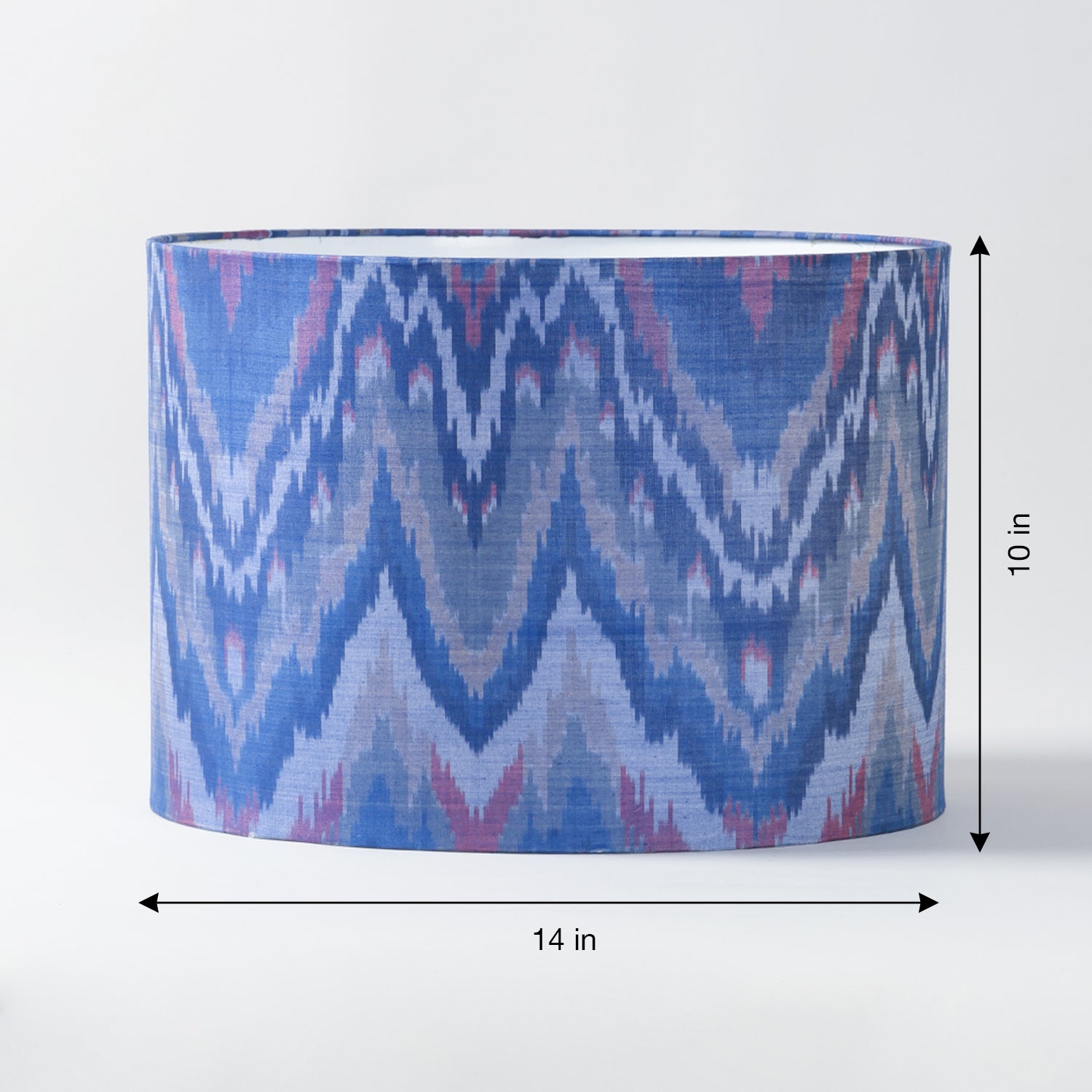 Handwoven Ikat  Pendant Lampshade - Blue