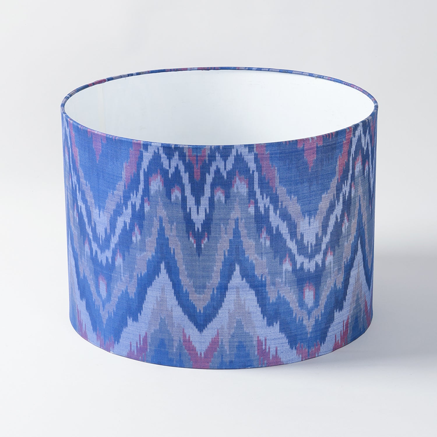 Handwoven Ikat  Pendant Lampshade - Blue
