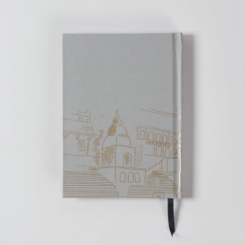 Handmade Printed Diary - Large, Grey - Eyaas
