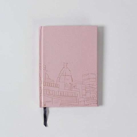 Handmade Printed Diary - Large, Pink - Eyaas