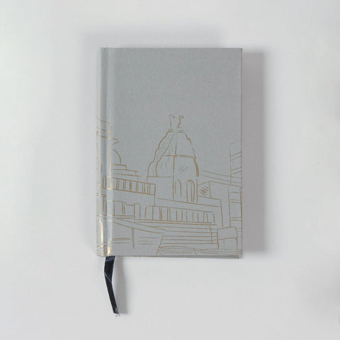 Handmade Printed Diary - Small, Grey - Eyaas