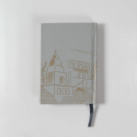 Handmade Printed Diary - Small, Grey - Eyaas