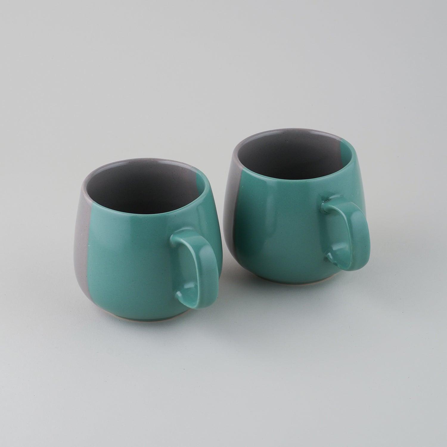 Ceramic Cups & Mystical Blue Herbal Tea (40 gms) Gift Set - Eyaas