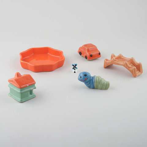 Ceramic Miniature Garden Accessories Set of 6 - Eyaas