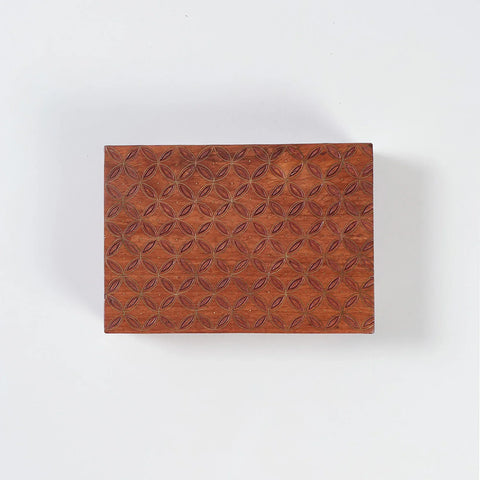 Geometric Brass Inlay Woden Box - Eyaas