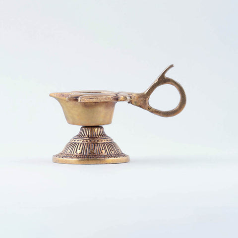 Handcrafted Brass Diya - Lotus