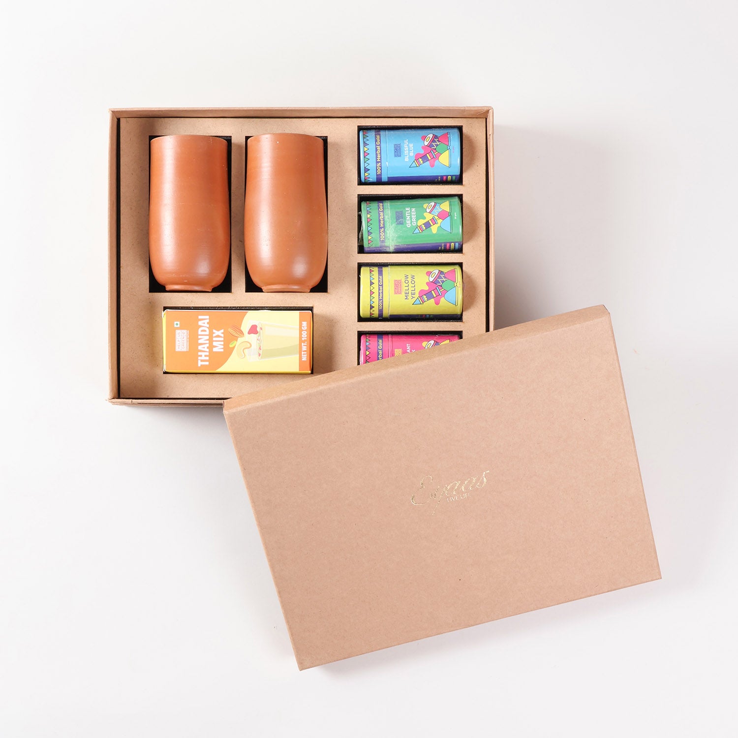 Holi Thandai & Gulal Gift Hamper, Pack of 7