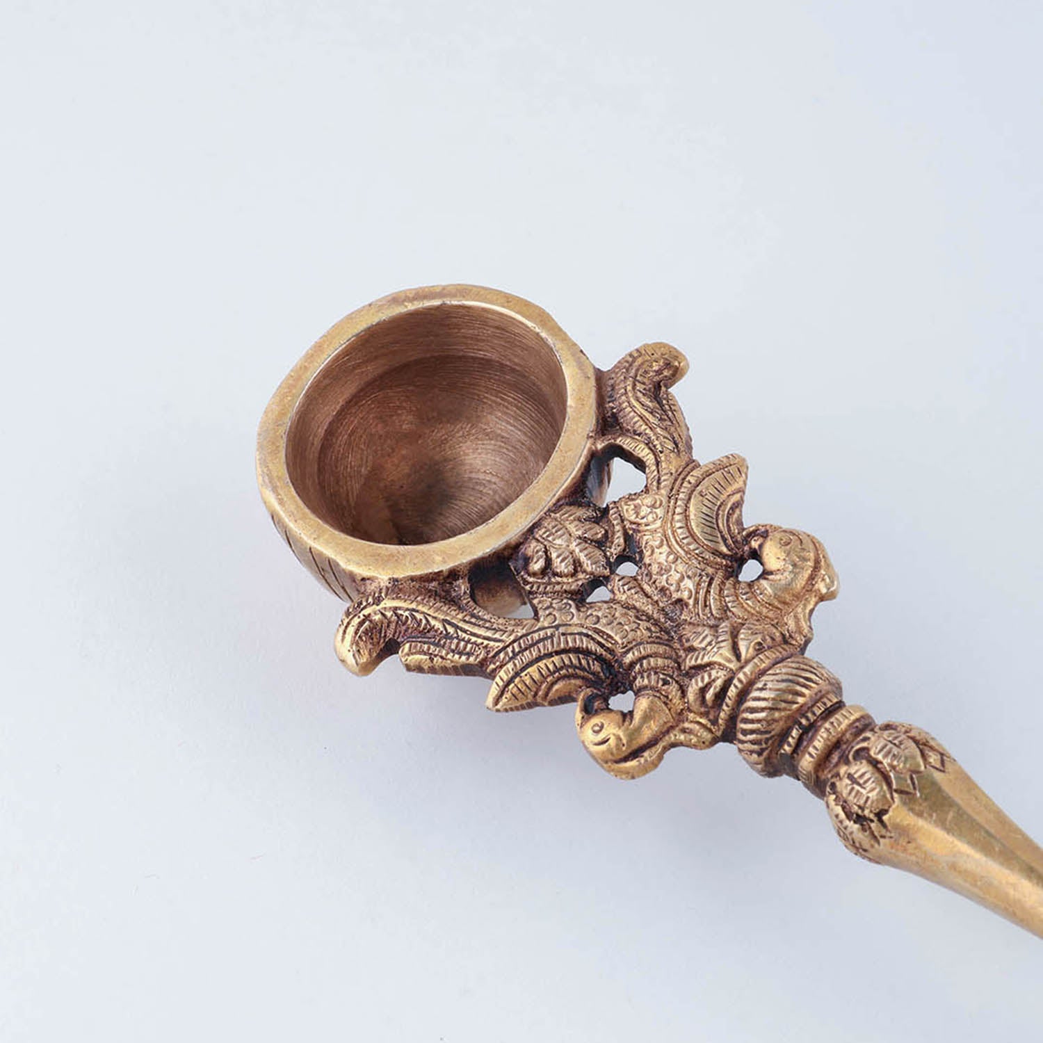 Handcrafted Brass Hawan Spoon - Krishna