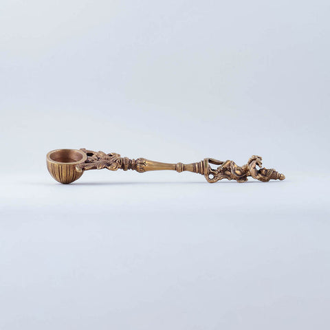 Handcrafted Brass Hawan Spoon - Krishna