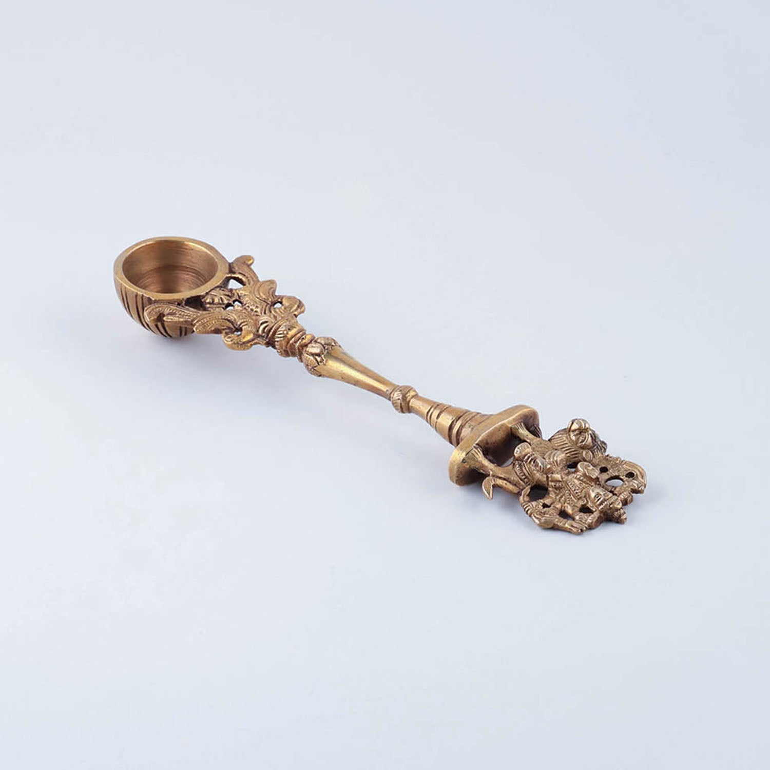 Handcrafted Brass Hawan Spoon - Durga