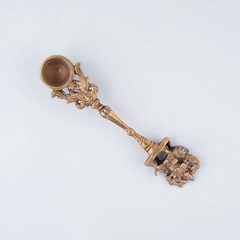 Handcrafted Brass Hawan Spoon - Durga