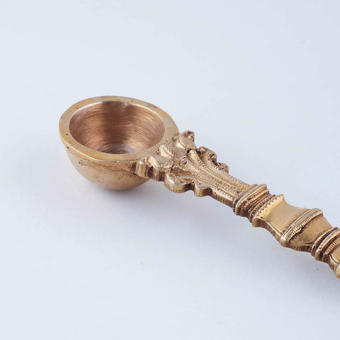Handcrafted Brass Hawan Spoon - Naga