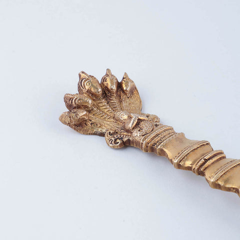 Handcrafted Brass Hawan Spoon - Naga