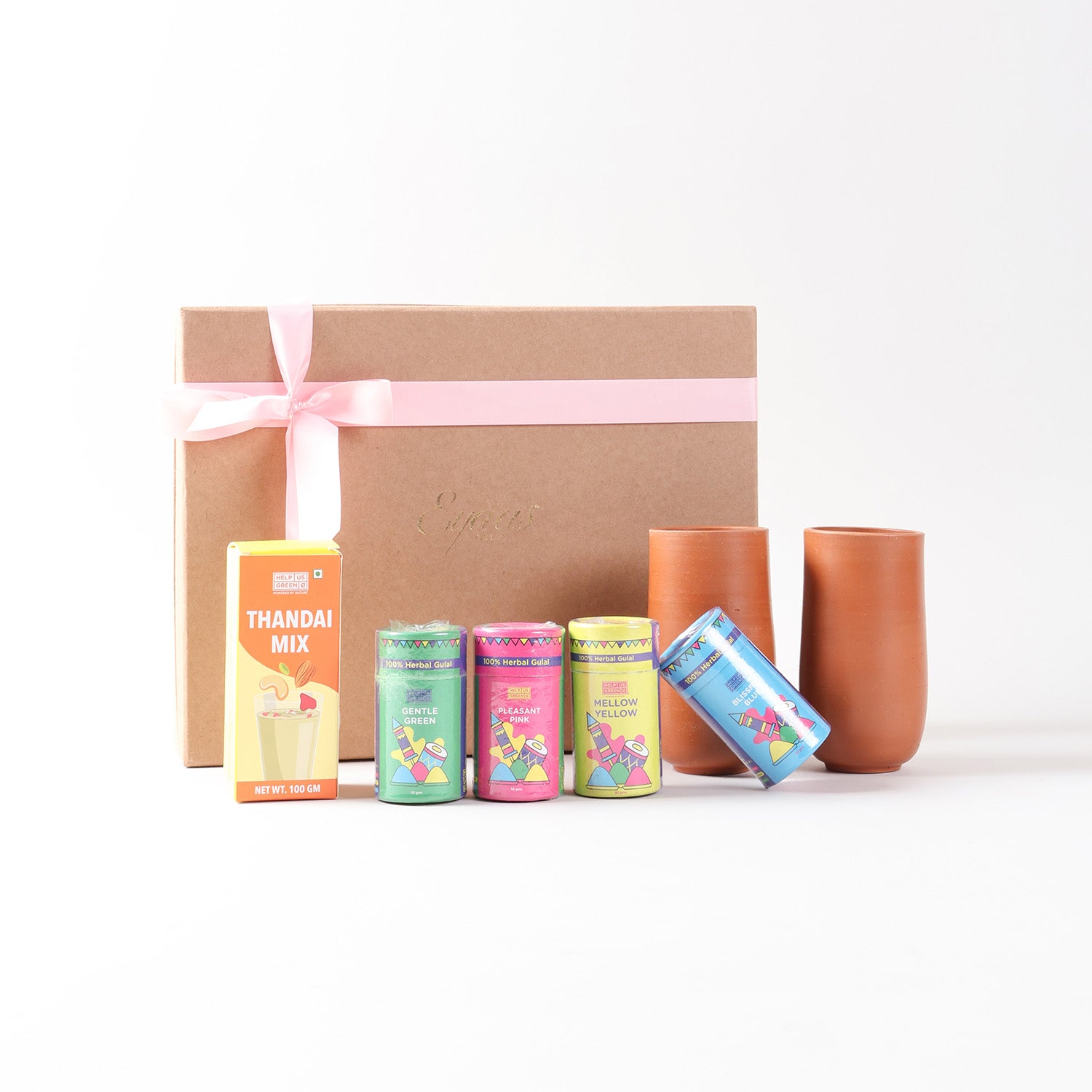 Holi Thandai & Gulal Gift Hamper, Pack of 7