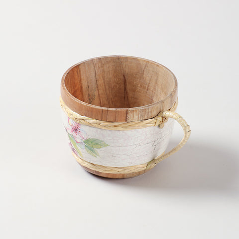 Bamboo Floral Tea Cup Set of 2, 220 Ml Each
