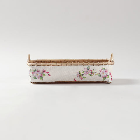 Rectangle Wicker Storage Basket, Pink