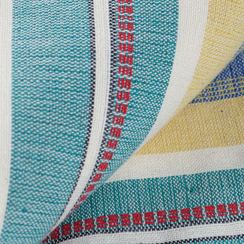 Hand-woven Bawan Buti Double Bedcover, Teal